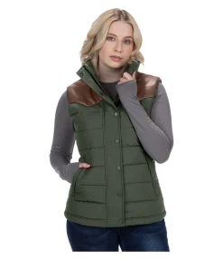 STONEDEEK Gilet matelassé Hazel vert mousse Sale