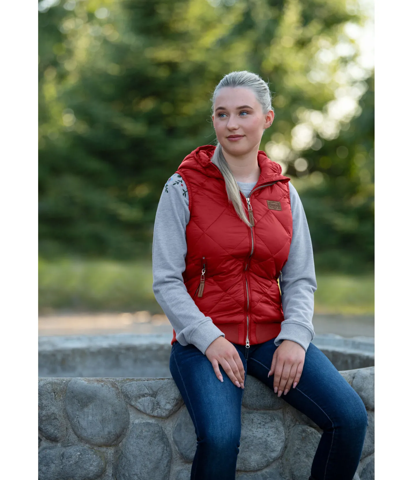 STONEDEEK Gilet matelassé femme Mathilda rouge tomate Best