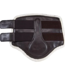 SHOWMASTER Guêtres de dressage antérieures en polaire Teddy brun Hot