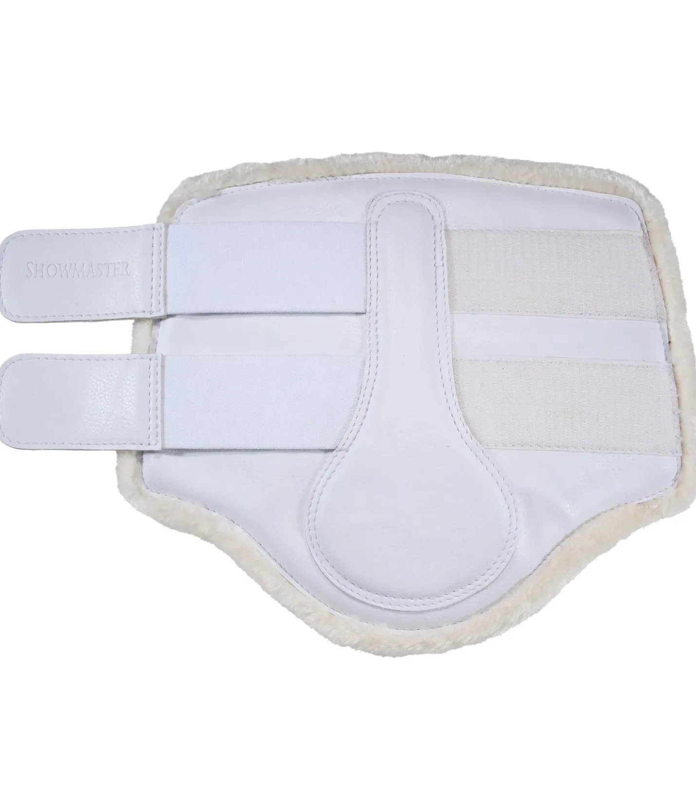 SHOWMASTER Guêtres de dressage antérieures en polaire Teddy blanc Hot
