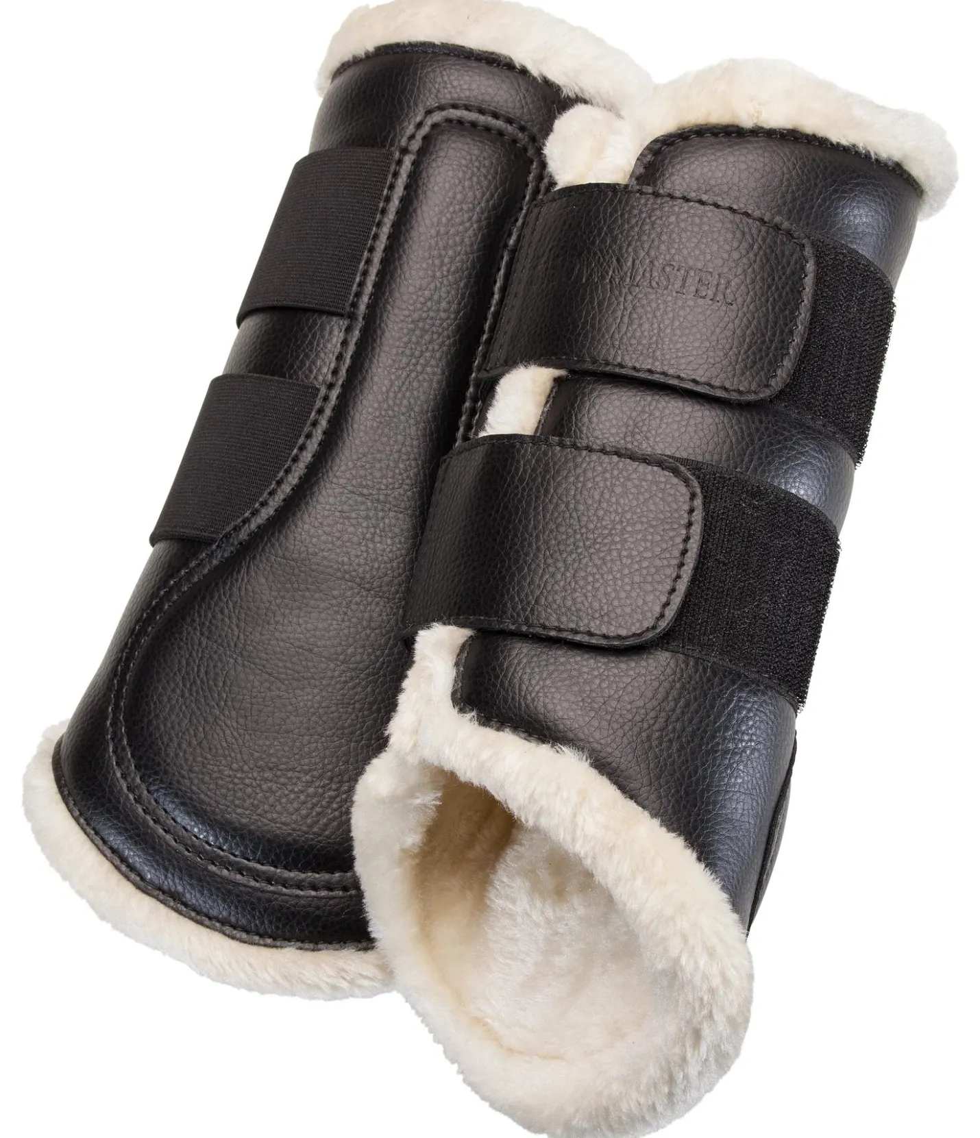 SHOWMASTER Guêtres de dressage antérieures en polaire Teddy noir Best
