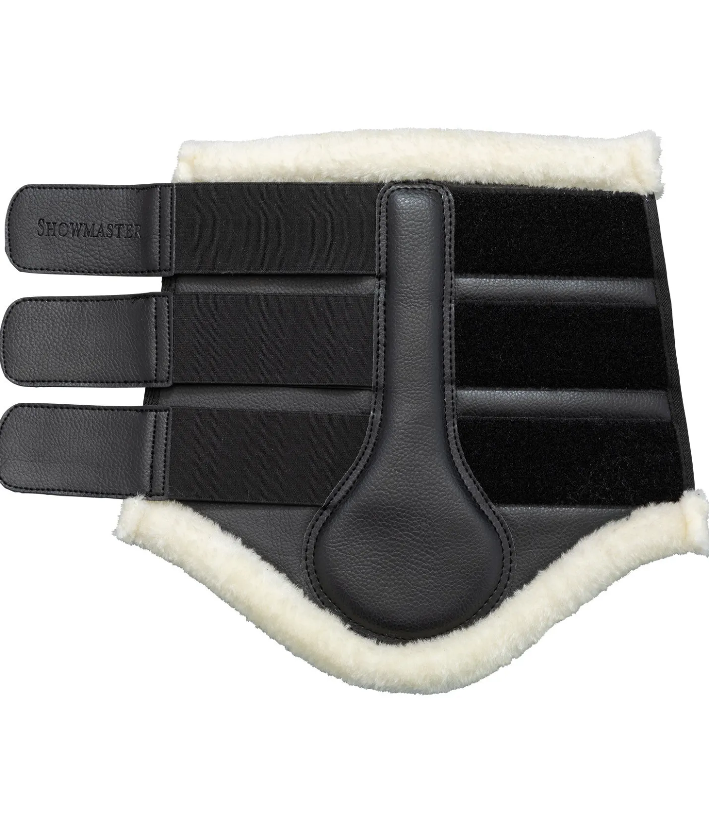 SHOWMASTER Guêtres de dressage avec polaire Teddy Classic (pour postérieurs) noir Discount