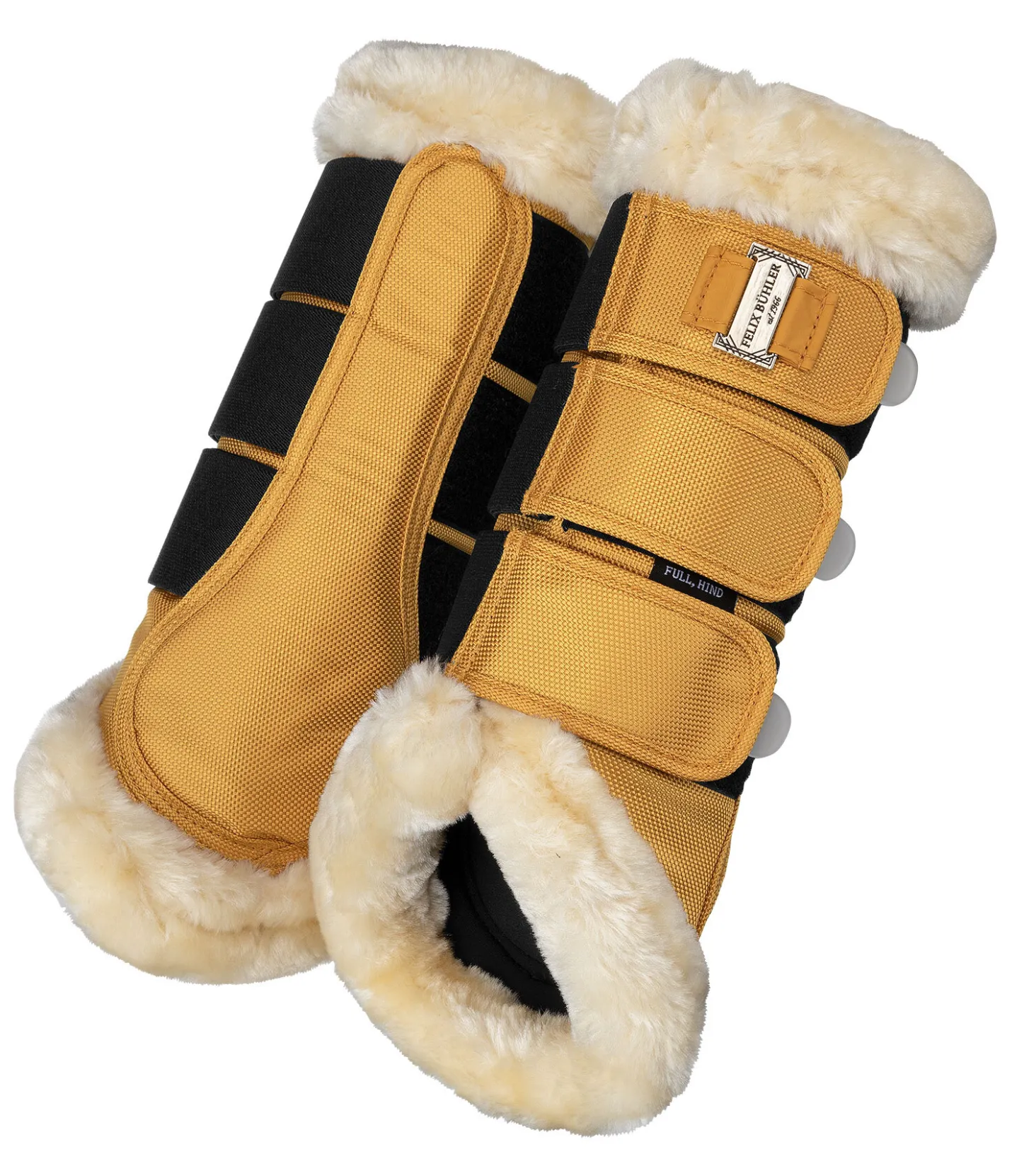 Felix Bühler Guêtres de dressage en polaire Teddy Essential (postérieurs) mangue dorée Best