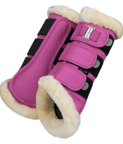 Felix Bühler Guêtres de dressage en polaire Teddy Essential (postérieurs) rose-fuchsia Hot