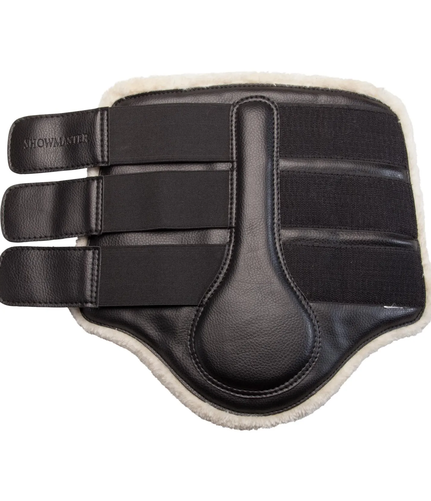 SHOWMASTER Guêtres de dressage postérieures en polaire Teddy noir Hot