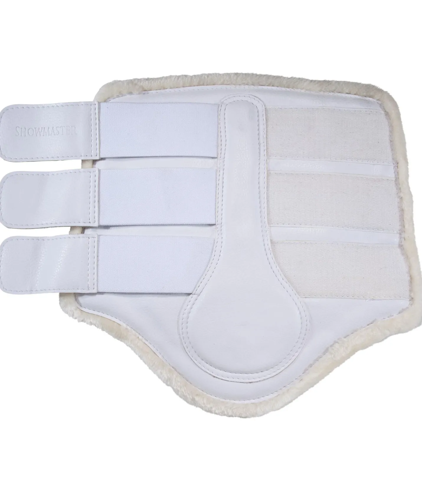 SHOWMASTER Guêtres de dressage postérieures en polaire Teddy blanc Best