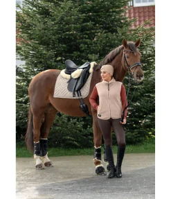 SHOWMASTER Housses d'étriers en polaire Teddy nature Discount
