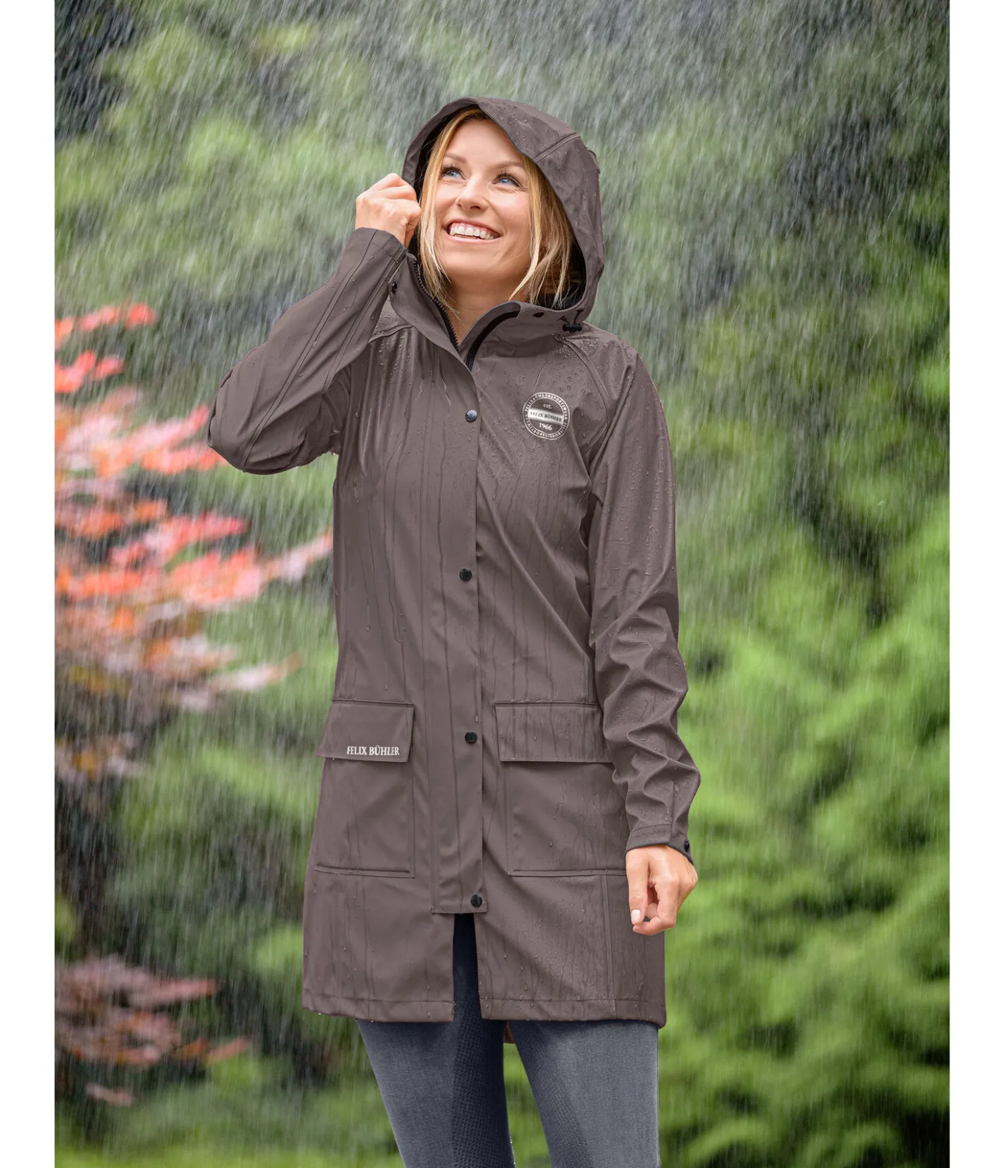 Felix Bühler Imperméable à capuche Amy noix Discount