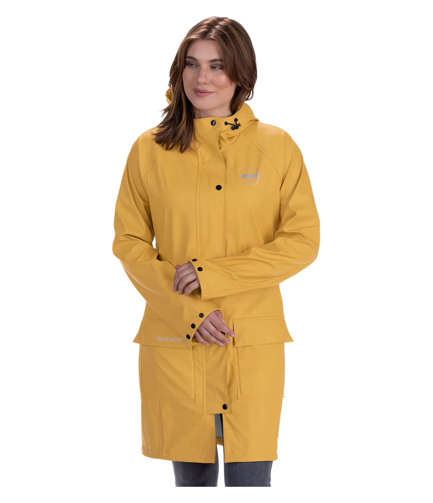 Felix Bühler Imperméable à capuche Amy mangue dorée