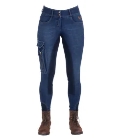 TWIN OAKS Jeans de randonnée avec fond intégral en matière synthétique Aspen denim foncé Discount