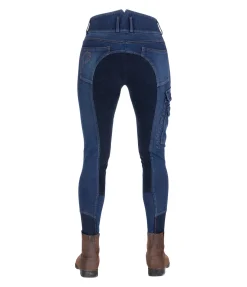 TWIN OAKS Jeans de randonnée avec fond intégral en matière synthétique Aspen denim foncé Discount