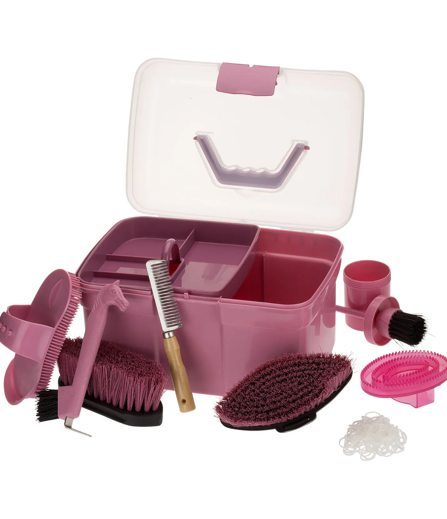 SHOWMASTER Kit de pansage Oslo avec contenu rose naïf