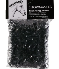 SHOWMASTER Élastiques larges pour crins noir