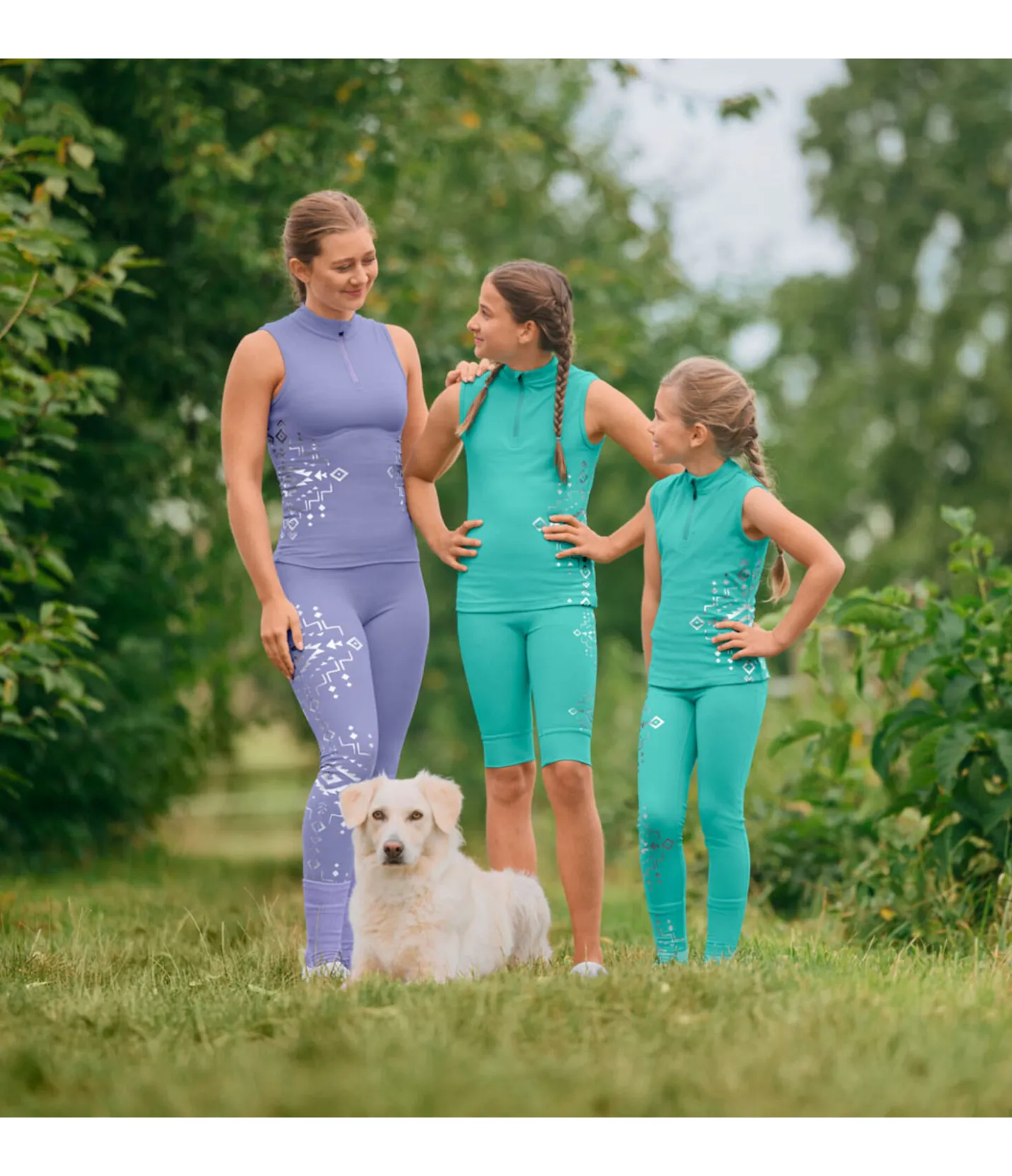 Volti by STEEDS Legging corsaire de voltige Enfant et Ado Mona vert aqua