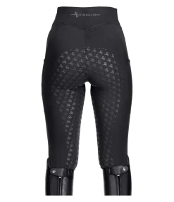 Felix Bühler Legging d'équitation à fond intégral grip enfant Laser Cut noir Clearance