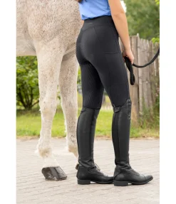 Felix Bühler Legging d'équitation à fond intégral grip enfant Laser Cut noir Clearance