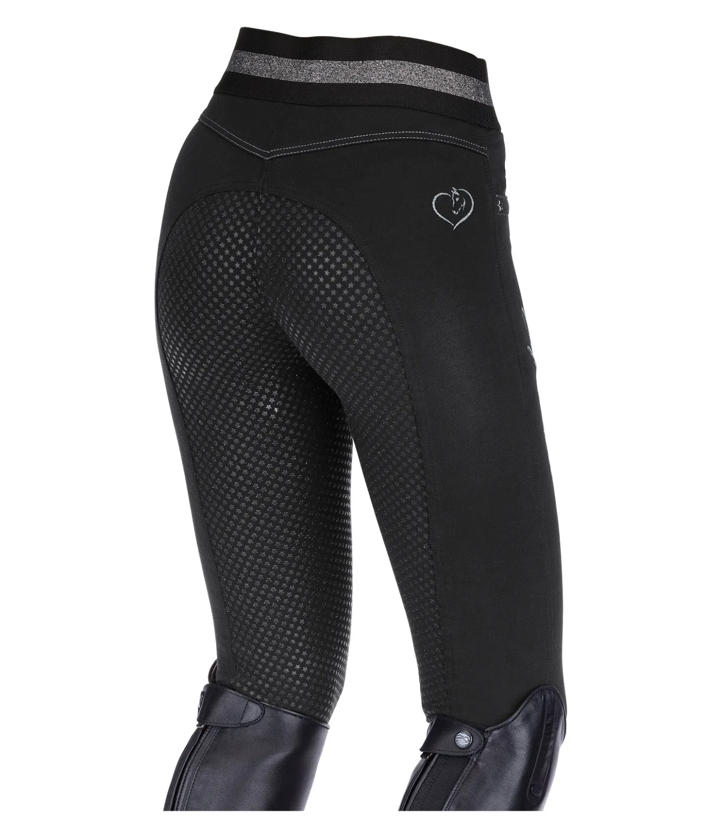 Equilibre Legging d'équitation à fond intégral grip enfant Nivia II noir