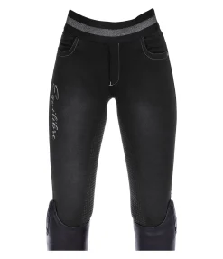 Equilibre Legging d'équitation à fond intégral grip enfant Nivia II noir
