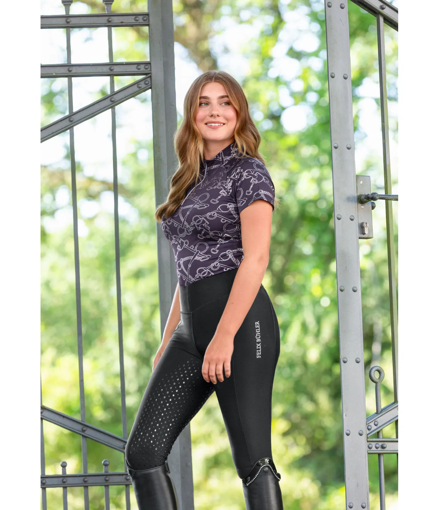 Felix Bühler Legging d'équitation à fond intégral grip Liliana II noir