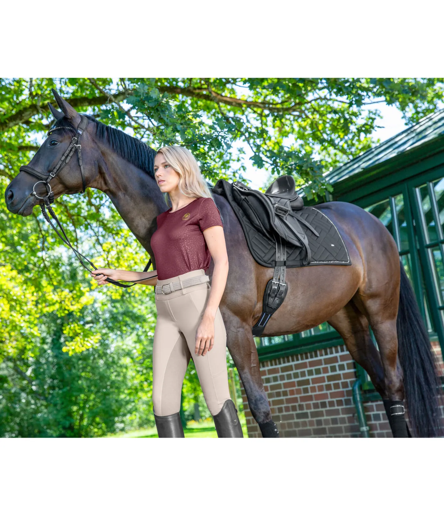 Felix Bühler Legging d'équitation à fond intégral Nathalie champagne Outlet