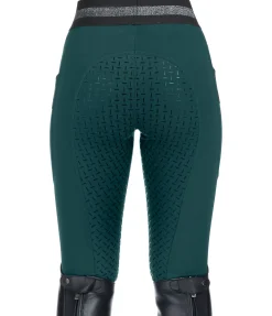 Equilibre Legging d'équitation à fond intégral grip enfant Aurelie émeraude Sale