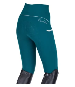 Equilibre Legging d'équitation à fond intégral grip enfant Elija X turquoise foncé
