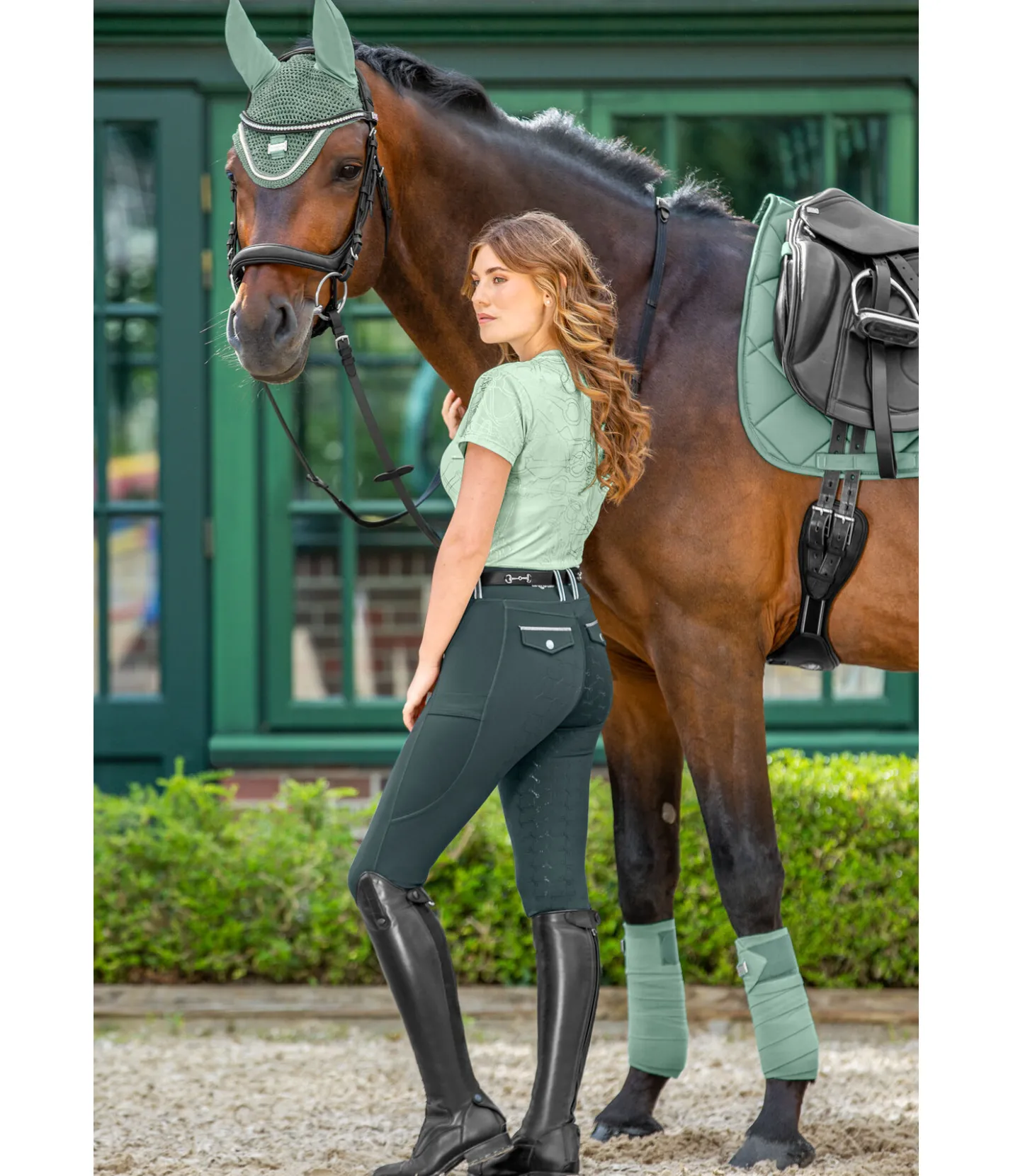 Felix Bühler Legging d'équitation à fond intégral grip Malena thé vert Discount