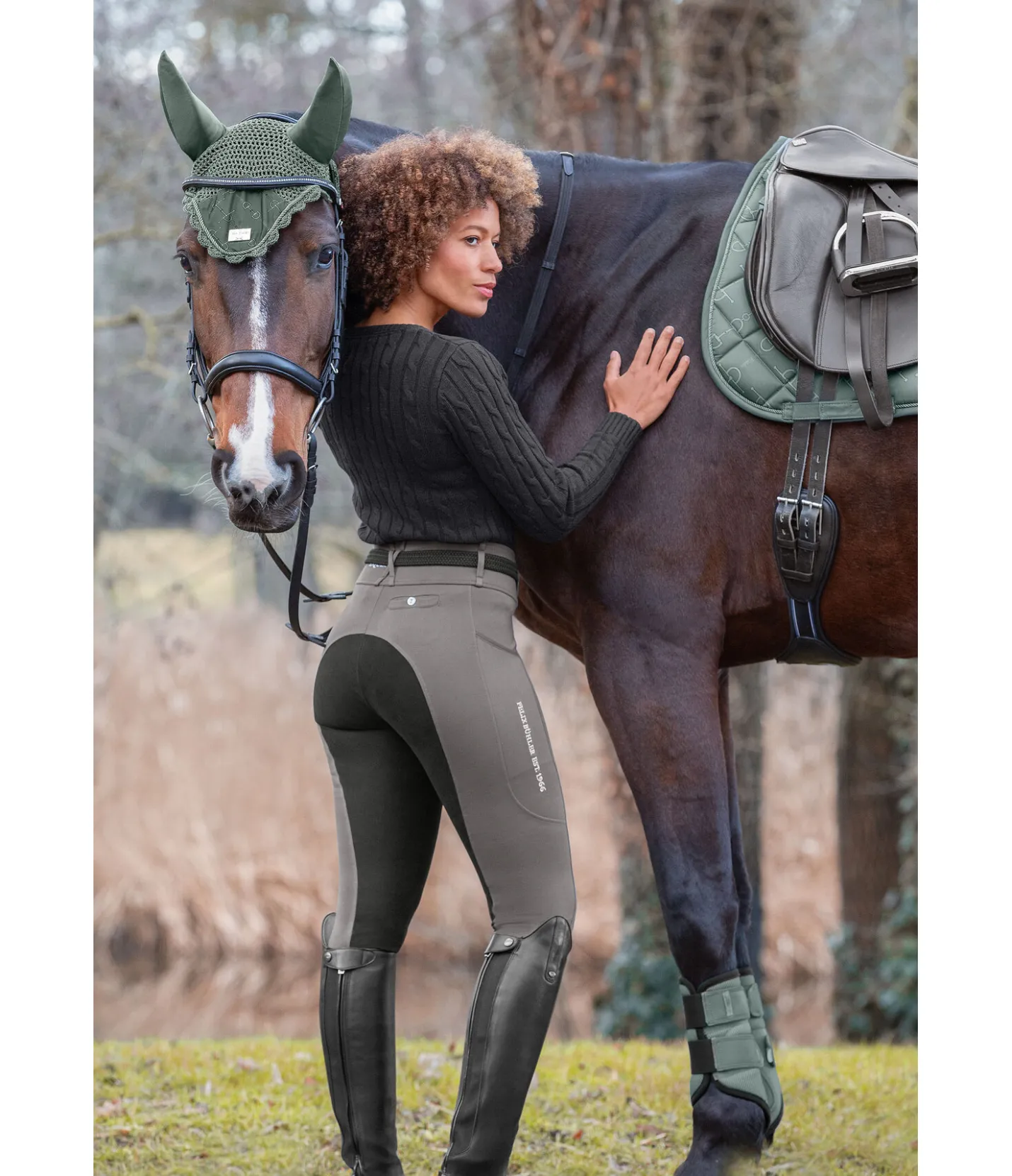 Felix Bühler Legging d'équitation à fond intégral Nathalie CTS carbone Online