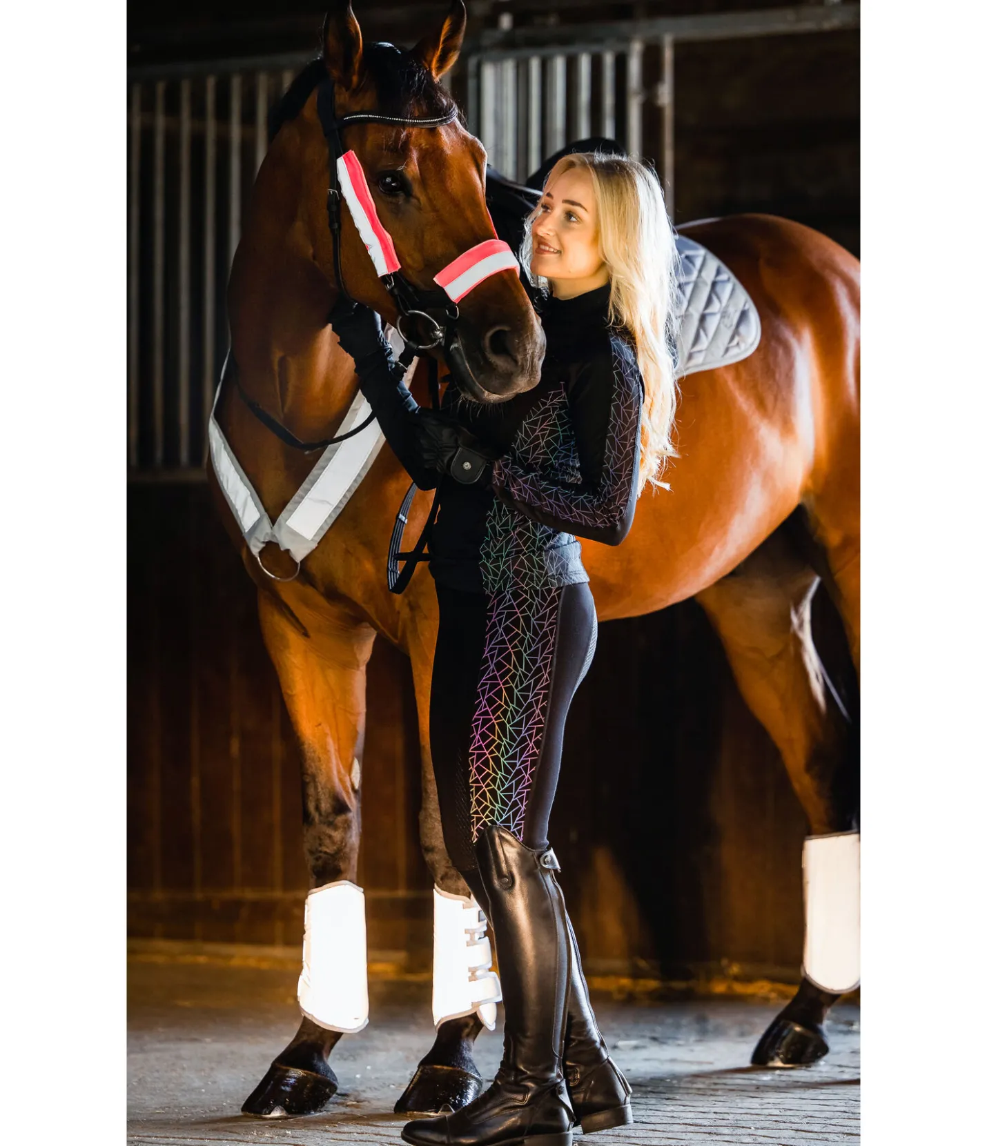 STEEDS Legging d'équitation à grip intégral Holographic noir Clearance