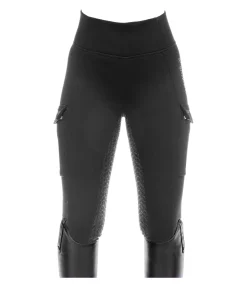 Equilibre Legging d'équitation d'hiver à taille haute enfant Lio noir Sale