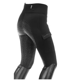 Equilibre Legging d'équitation d'hiver à taille haute enfant Lio noir Sale