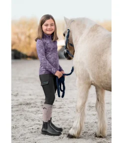 Equilibre Legging d'équitation d'hiver à taille haute enfant Lio noir Sale