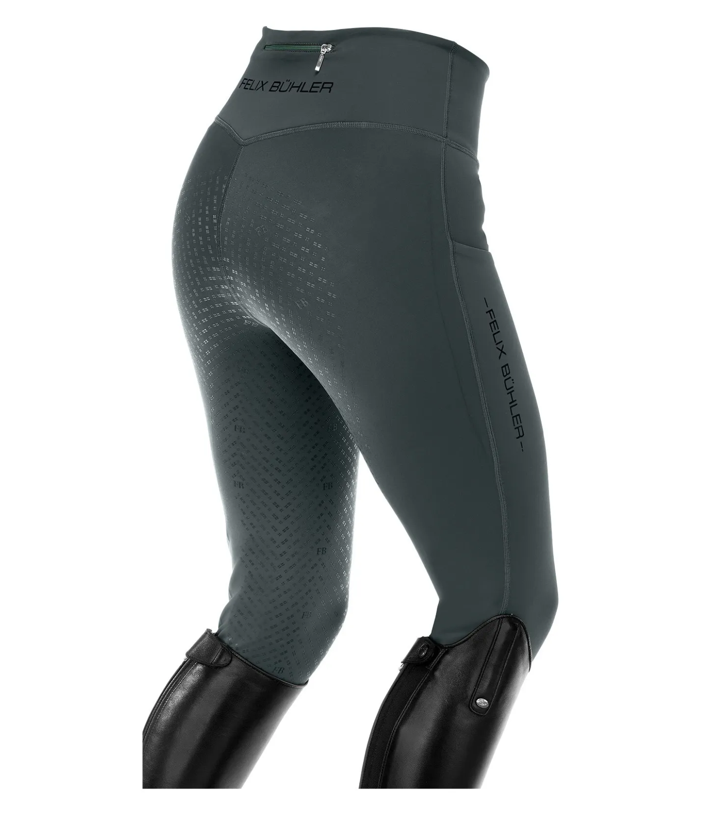 Felix Bühler Legging d'équitation d'hiver avec grip Mabelle thé vert Best