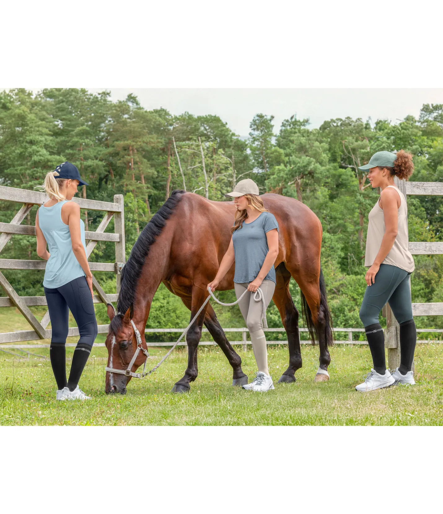 Equilibre Legging d'équitation d'été à fond intégral grip Amanda navy Hot