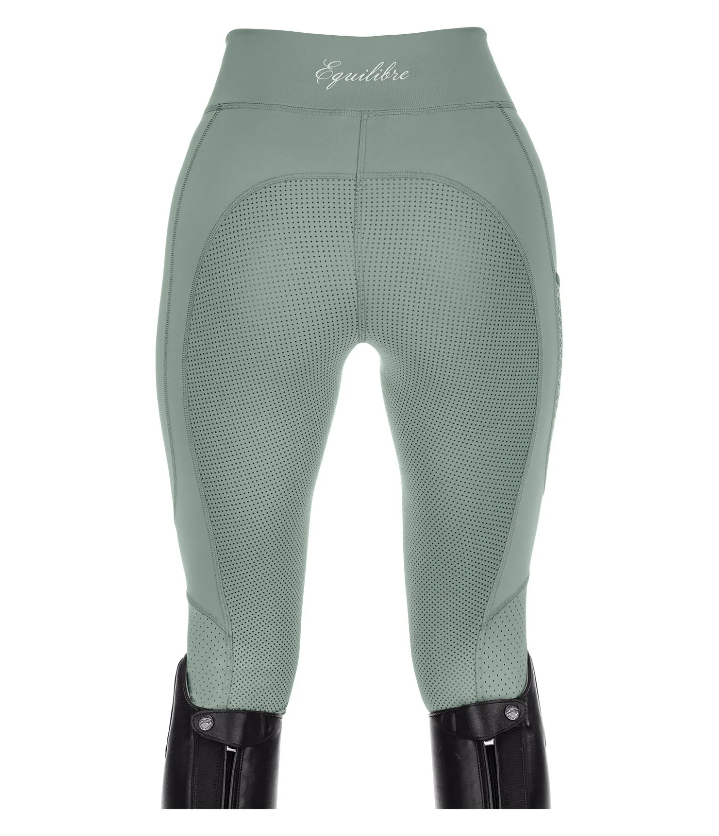 Equilibre Legging d'équitation d'été à fond intégral grip Amanda eucalyptus Online