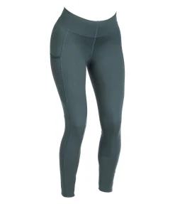 Equilibre Legging d'équitation d'été à fond intégral grip Amanda thé vert Discount