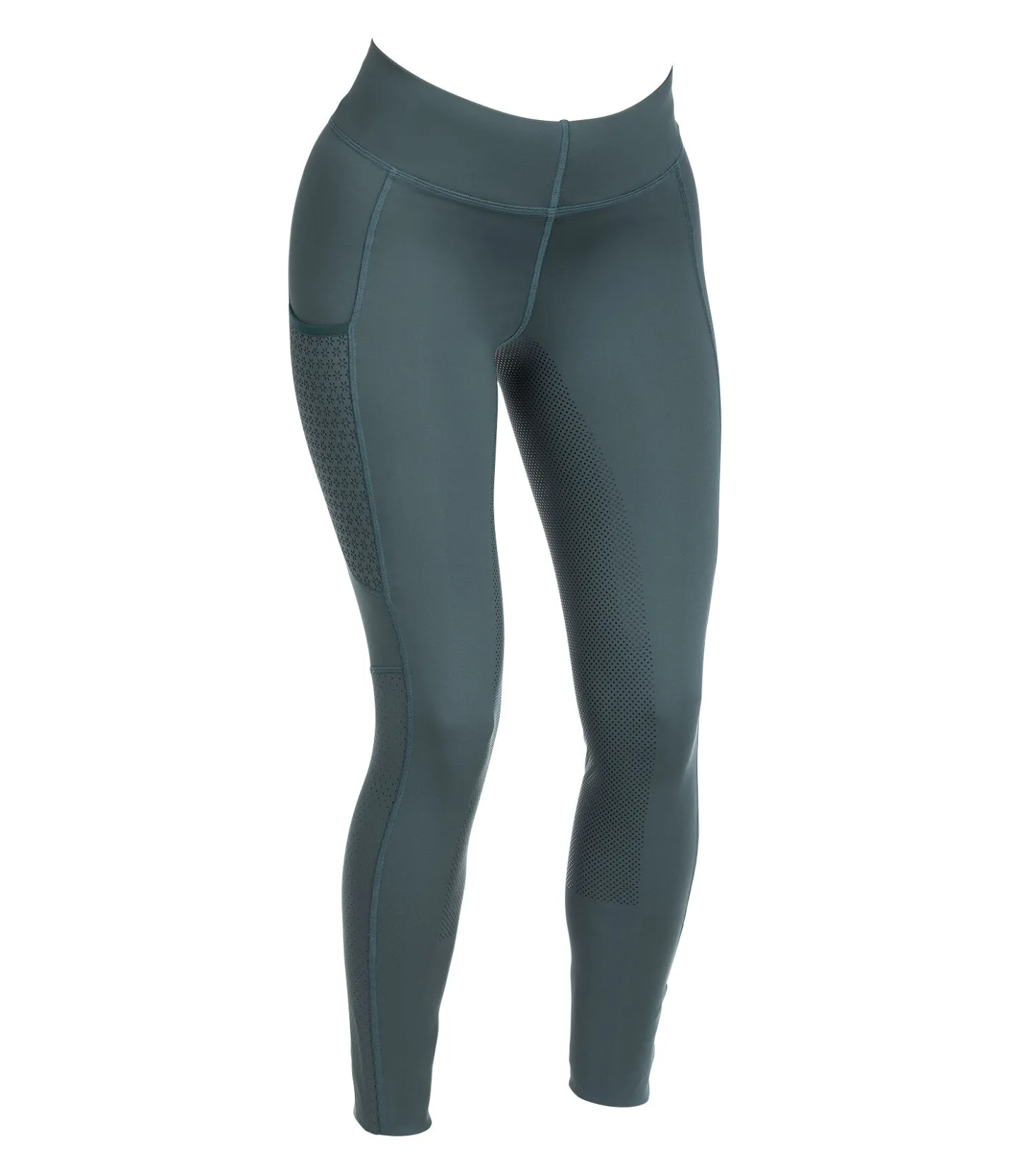 Equilibre Legging d'équitation d'été à fond intégral grip Amanda thé vert Discount