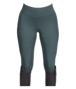 Equilibre Legging d'équitation d'été à fond intégral grip Amanda thé vert Discount