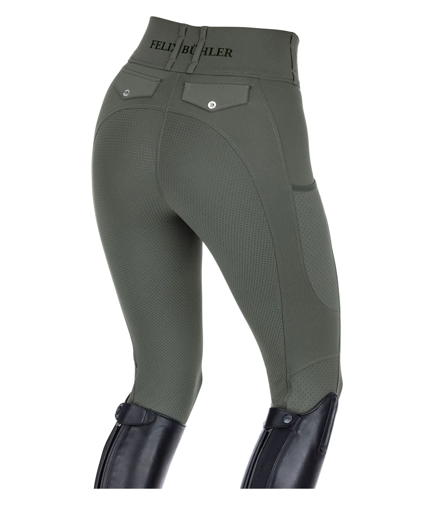 Felix Bühler Legging d'équitation d'été à fond intégral grip Marina-Mesh forêt Outlet