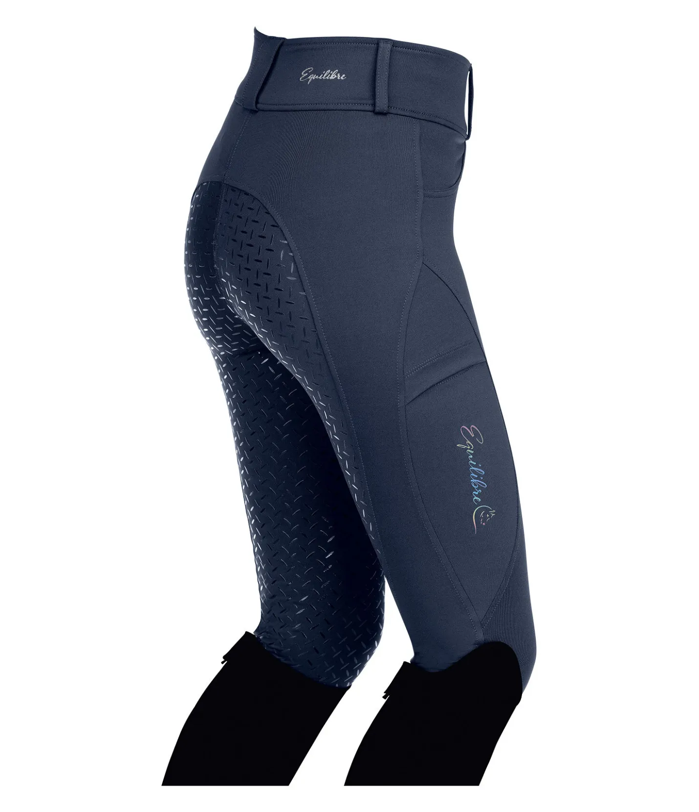 Equilibre Legging d'équitation hybride à fond intégral grip enfant Eloise navy