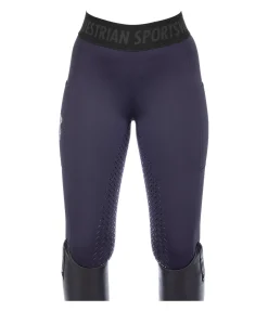 Equilibre Legging d'équitation hybride et thermique à fond intégral grip Malea bleu minuit Online