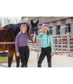 Equilibre Legging d'équitation hybride et thermique à fond intégral grip Malea bleu minuit Online