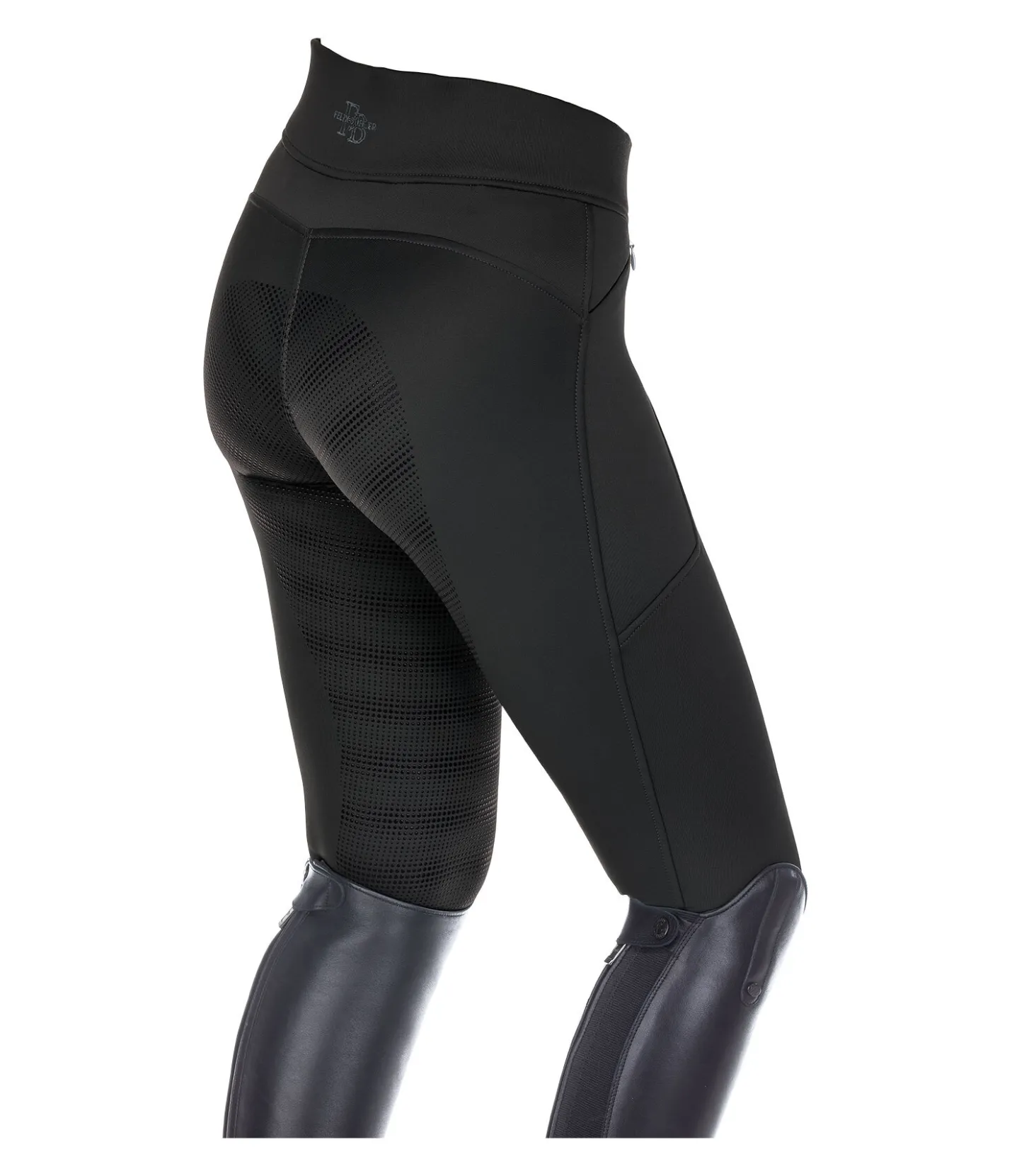 Felix Bühler Legging d'équitation taille haute thermique à fond intégral grip enfant Lima noir Best