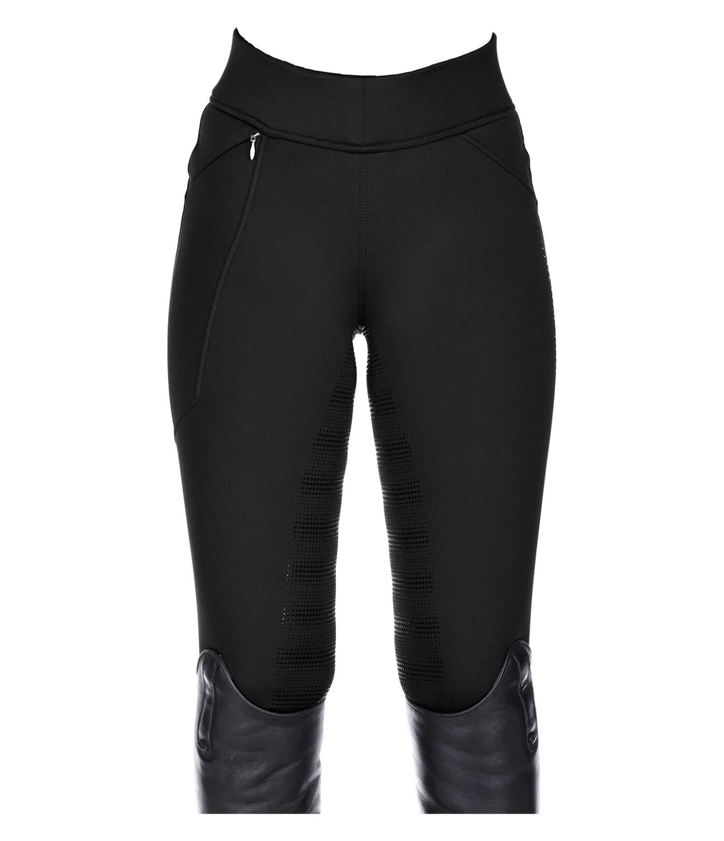 Felix Bühler Legging d'équitation taille haute thermique à fond intégral grip enfant Lima noir Best