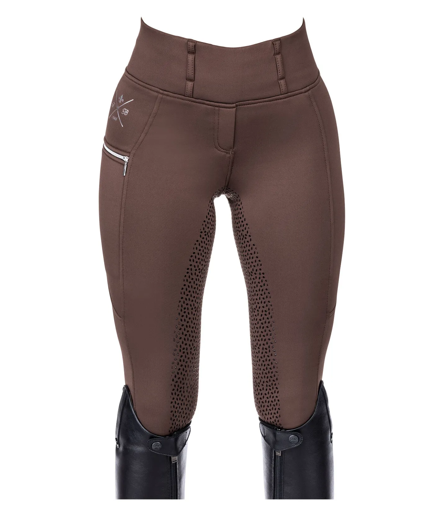 Felix Bühler Legging d'équitation thermique à fond intégral grip Kassandra cannelle Hot