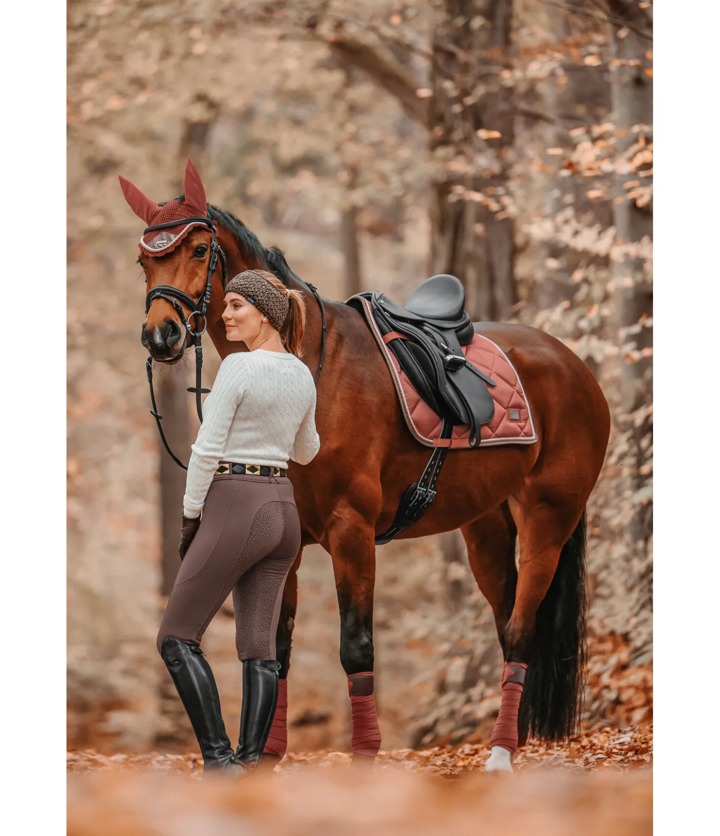 Felix Bühler Legging d'équitation thermique à fond intégral grip Kassandra cannelle Hot