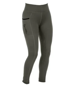 Equilibre Legging d'équitation thermique à fond intégral grip Kristen forêt Online