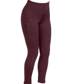 Equilibre Legging d'équitation thermique à fond intégral Grip Hermine vignoble Sale