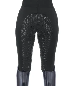 Equilibre Legging d'équitation thermique à fond intégral Grip Hermine noir Hot