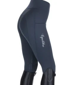 Equilibre Legging d'équitation thermique à basanes grip Valerie navy Sale